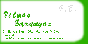 vilmos baranyos business card